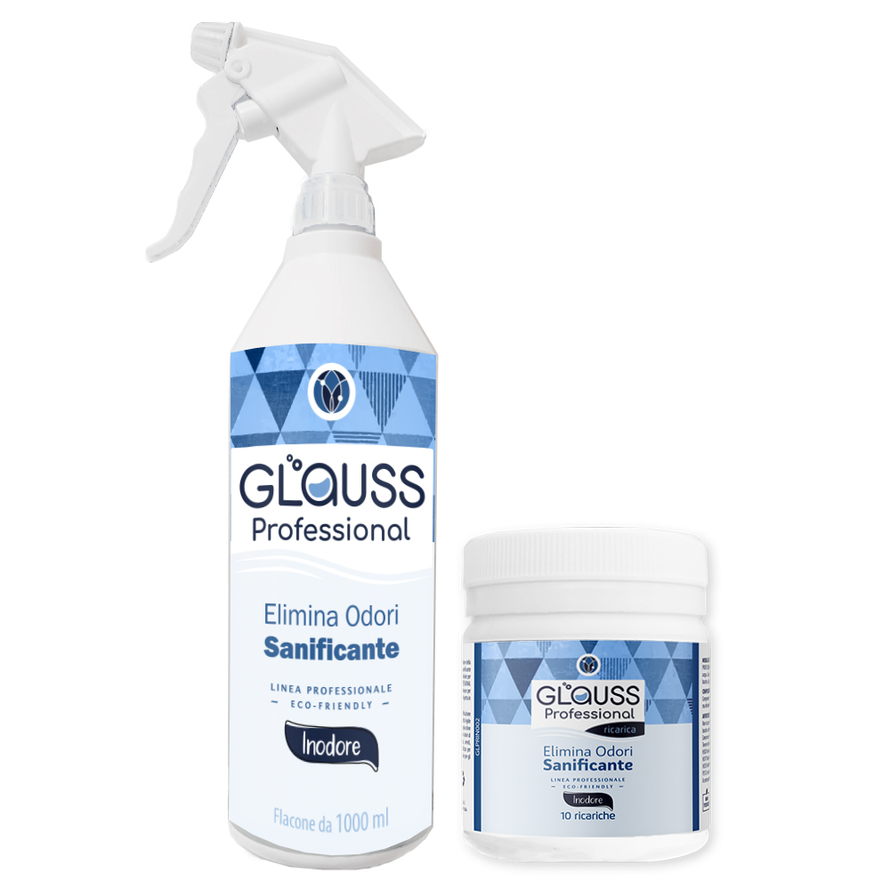 glauss professional neutro 10 ricariche 10 litri di soluzione elimina odori sanificante